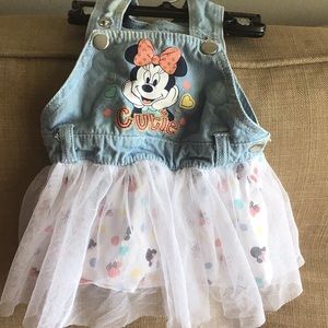 Disney baby girl Minnie Mouse denim dress
